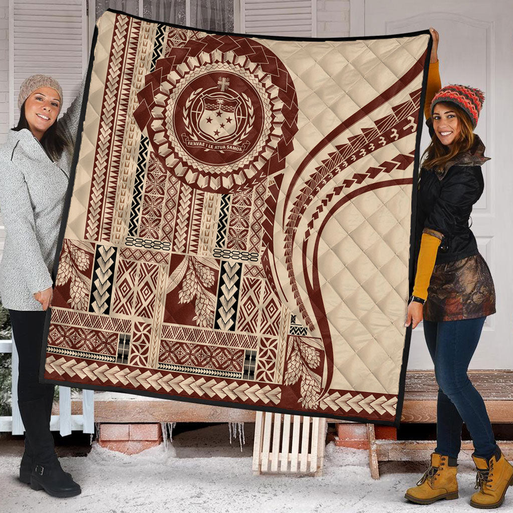 Samoa Premium Quilt Seal Samoan Siapo Brown Design
