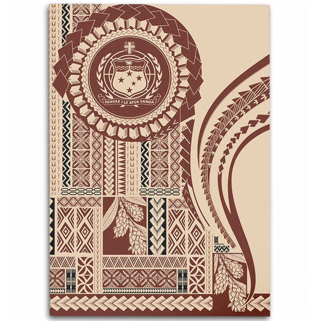 Samoa Area Rug Seal Samoan Siapo Brown Design