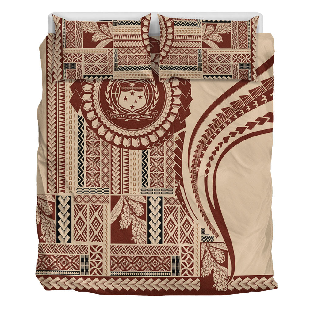 Samoa Bedding Set Seal Samoan Siapo Brown Design