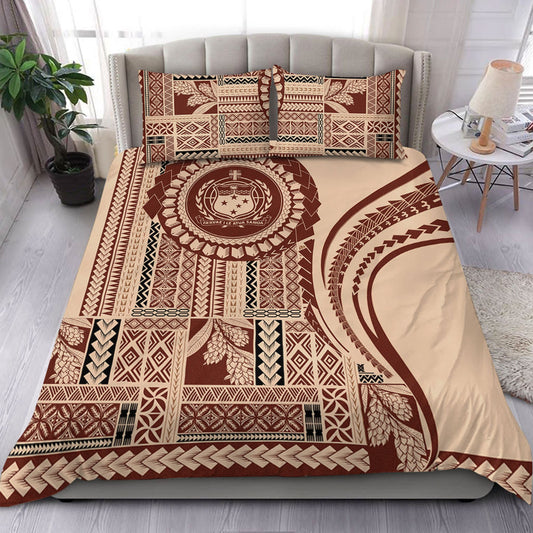 Samoa Bedding Set Seal Samoan Siapo Brown Design