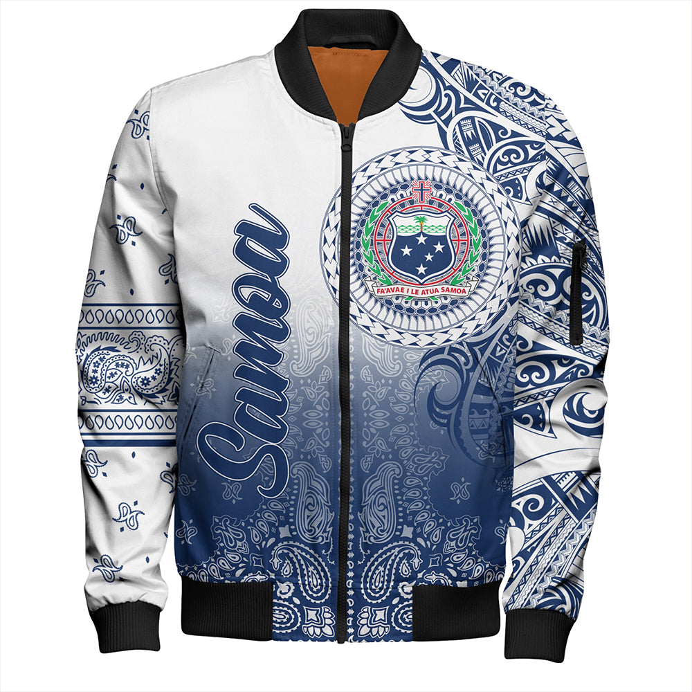 Samoa Bomber Jacket Custom Pattern With Paisley Style