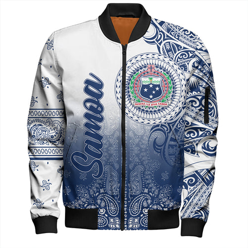 Samoa Bomber Jacket Custom Pattern With Paisley Style