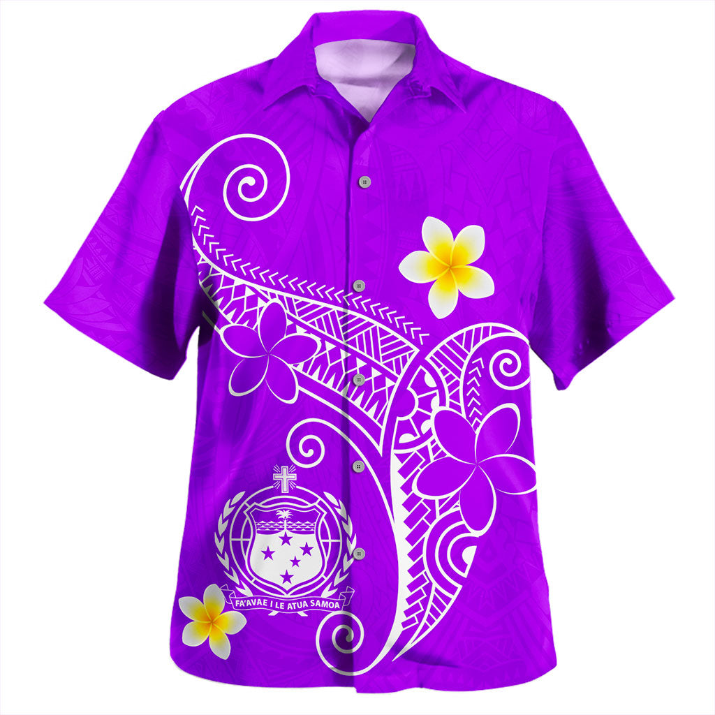 Samoa Hawaiian Shirt Polynesia Floral Tribal Ver.1