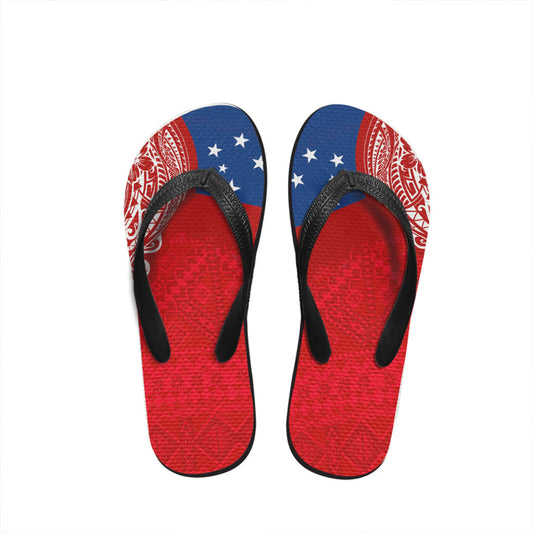 Samoa Flip Flop Polynesian Flag With Coat Of Arm