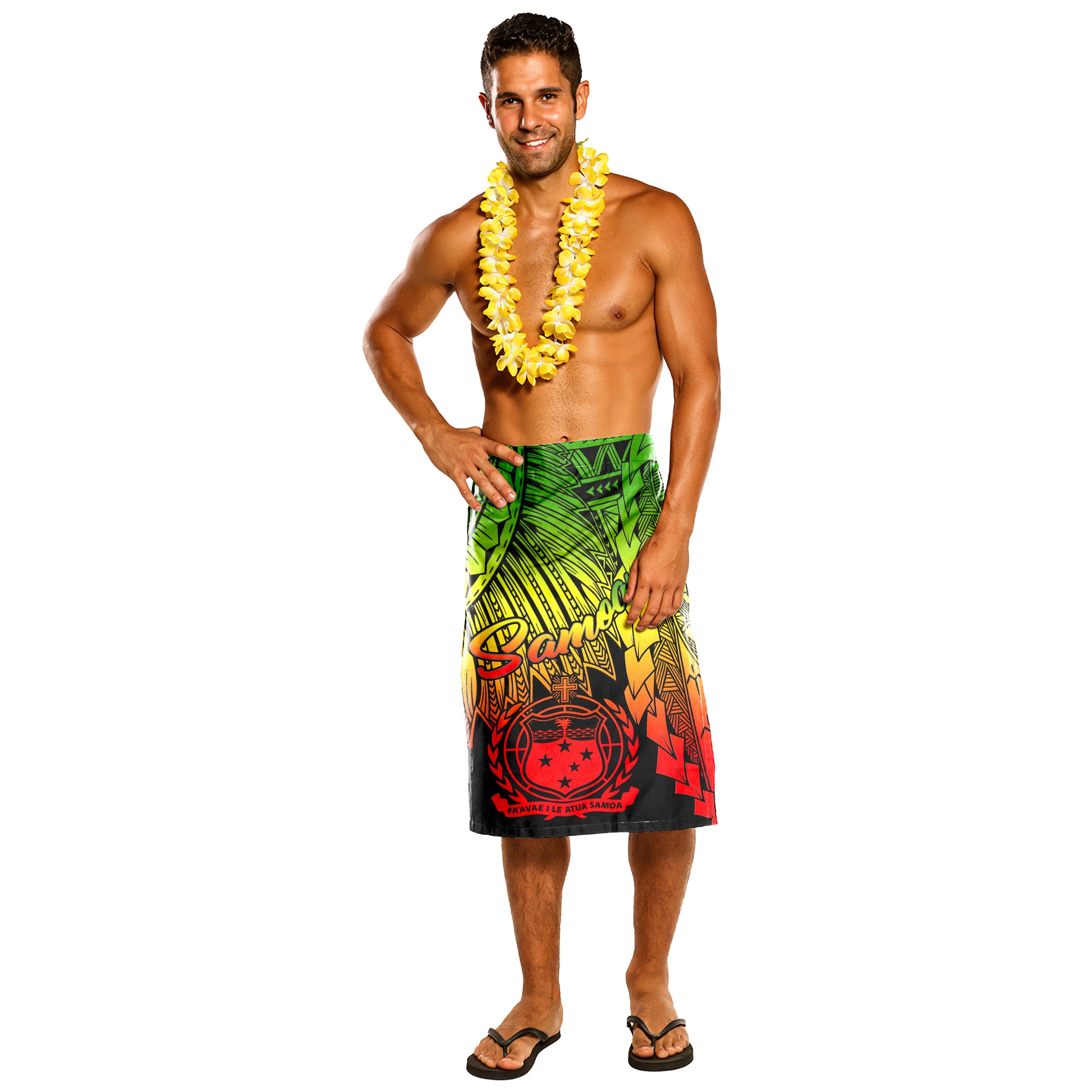 Samoa Polynesian Tribal Wave Tattoo Lavalava