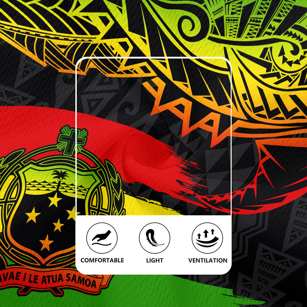 Samoa Rugby Jersey Tribal Polynesian Grunge Reggae
