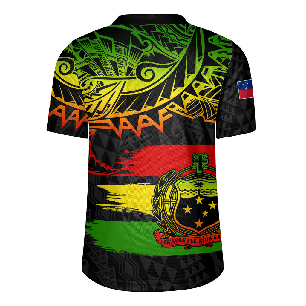 Samoa Rugby Jersey Tribal Polynesian Grunge Reggae