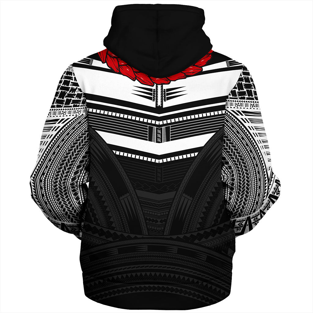 Samoa Sherpa Hoodie Ula Fala Tatau Design