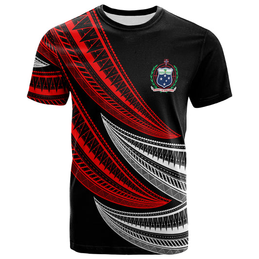 Samoa Custom Personalised T-Shirt - Wave Pattern Alternating