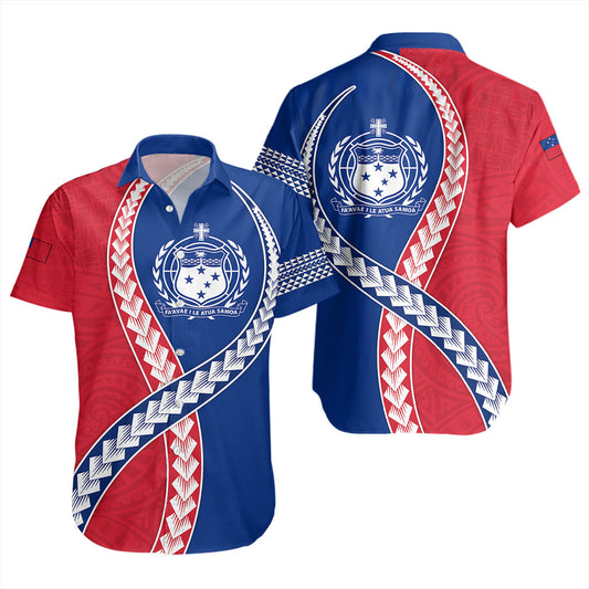 Samoa Short Sleeve Shirt Tribal Polynesian In My Heart