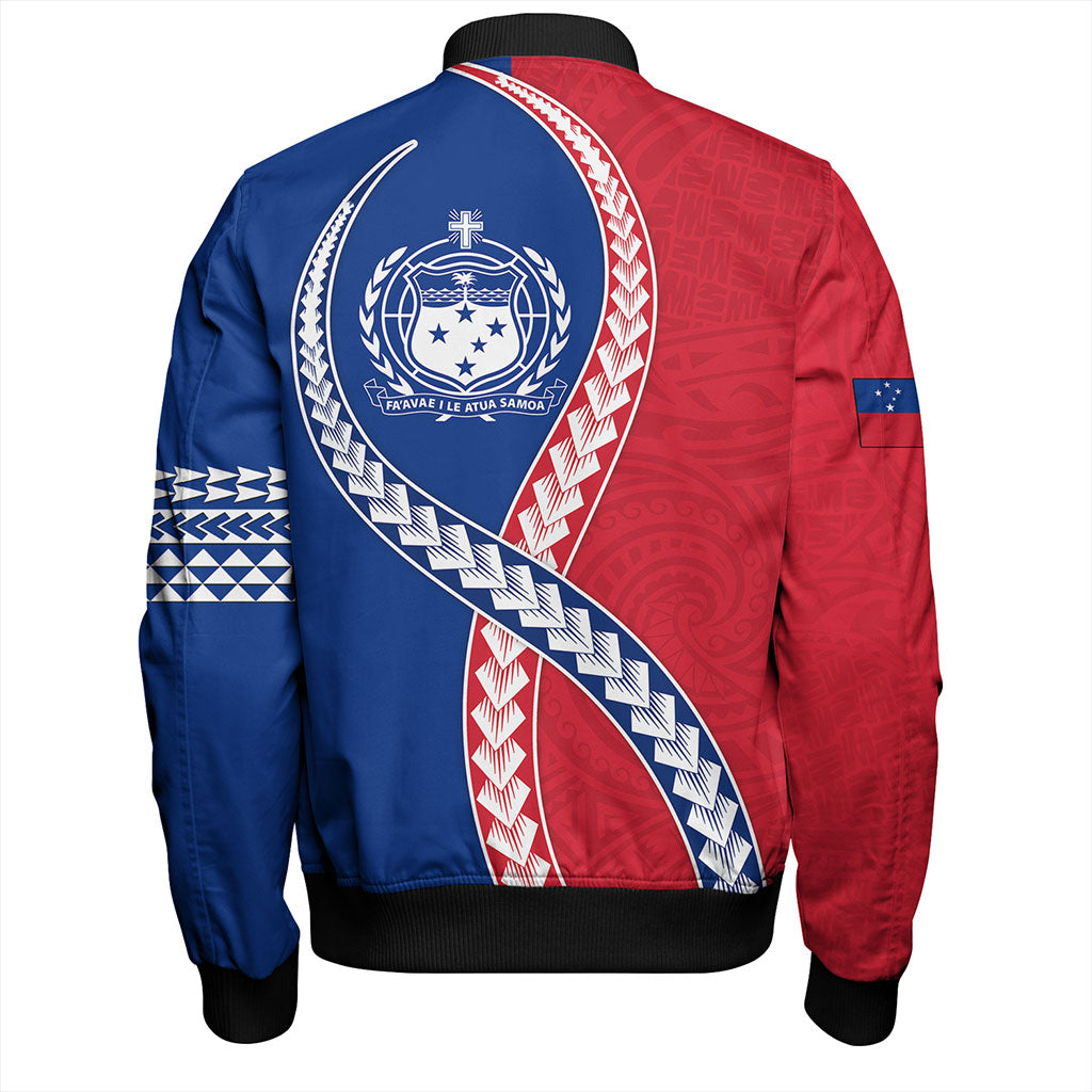 Samoa Bomber Jacket Tribal Polynesian In My Heart