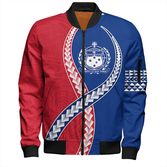 Samoa Bomber Jacket Tribal Polynesian In My Heart