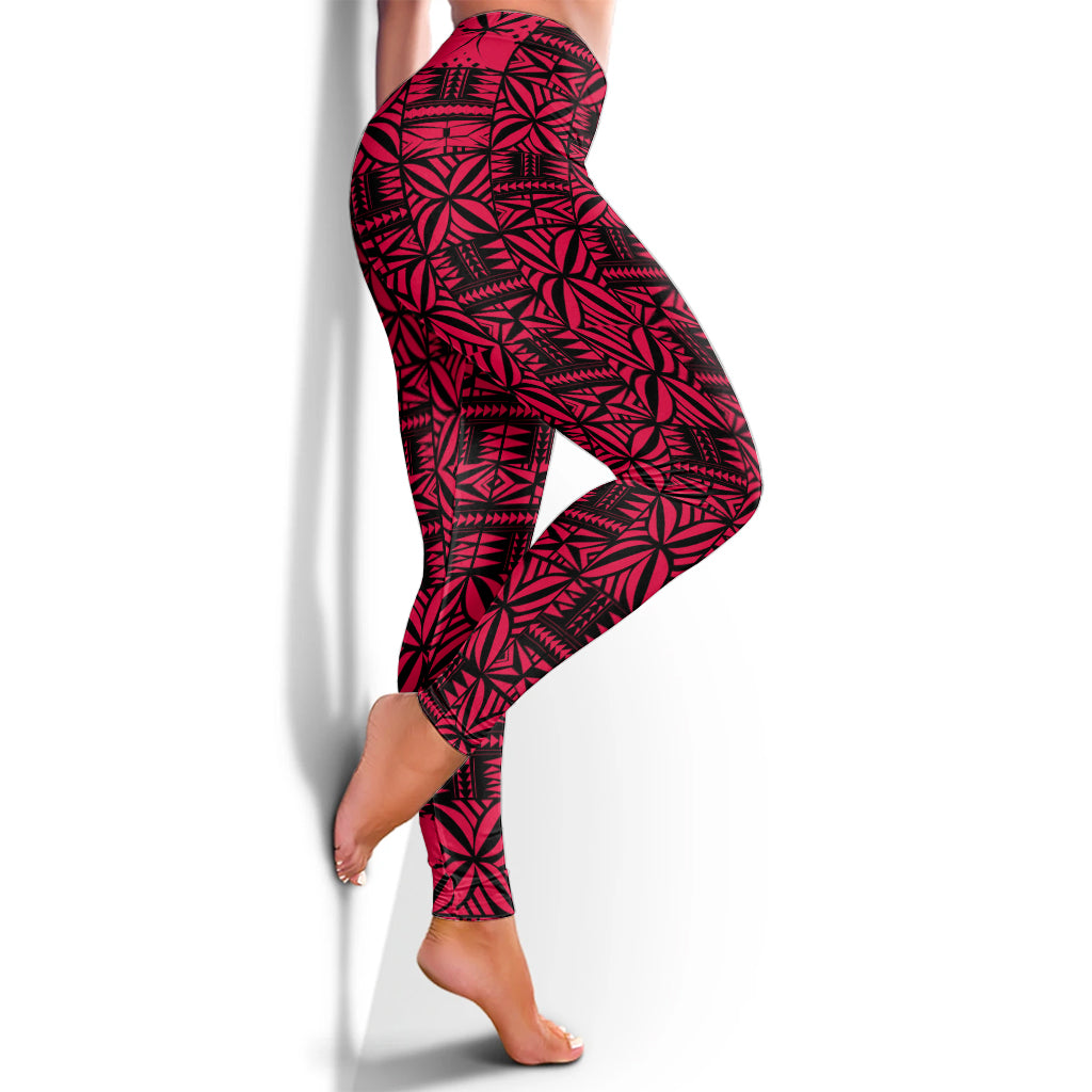 Samoa Legging Design Stretch Print Fabric Pink