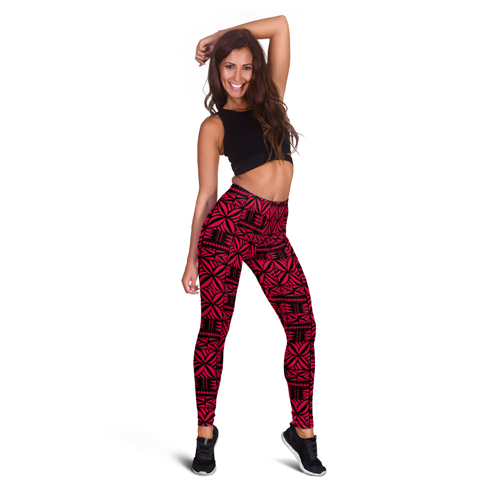Samoa Legging Design Stretch Print Fabric Pink