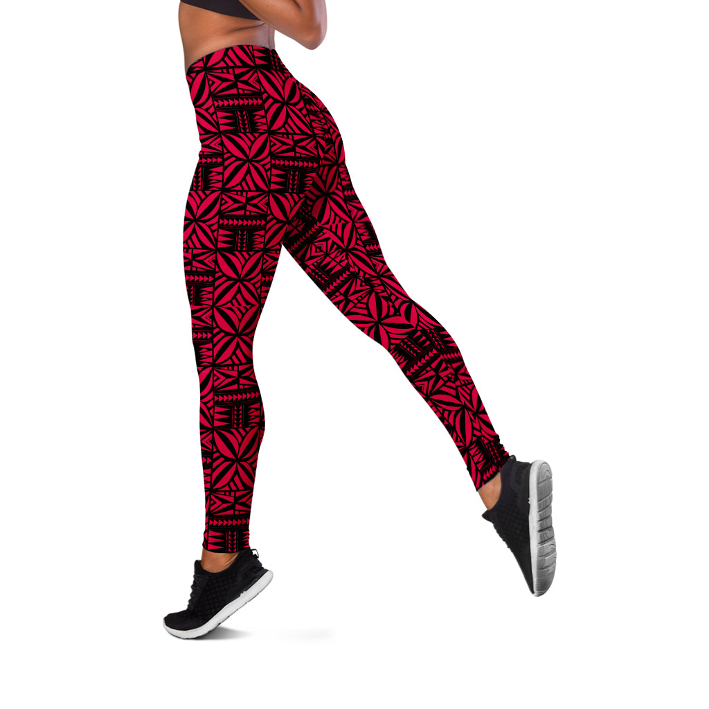 Samoa Legging Design Stretch Print Fabric Pink