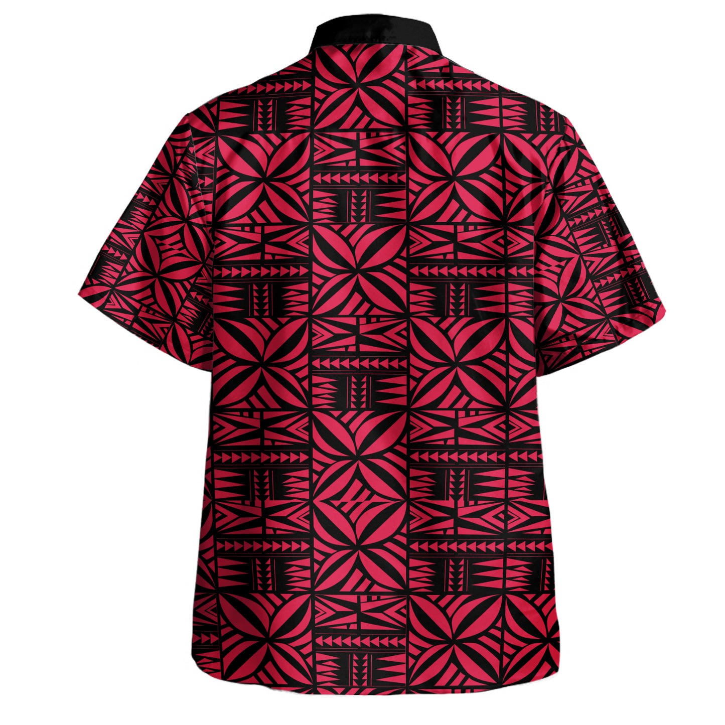 Samoa Combo Short Sleeve Dress And Shirt Design Stretch Print Fabric Pink