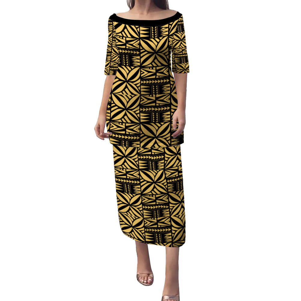 Samoa Puletasi Design Stretch Print Fabric