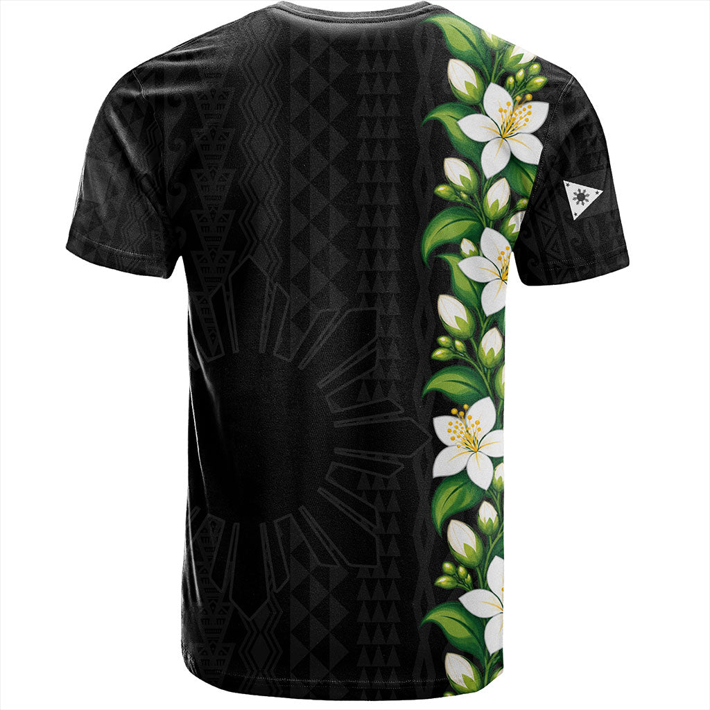 Philippines Filipinos T-Shirt Sampaguita Flower Tribal Polynesian Sun Island Style