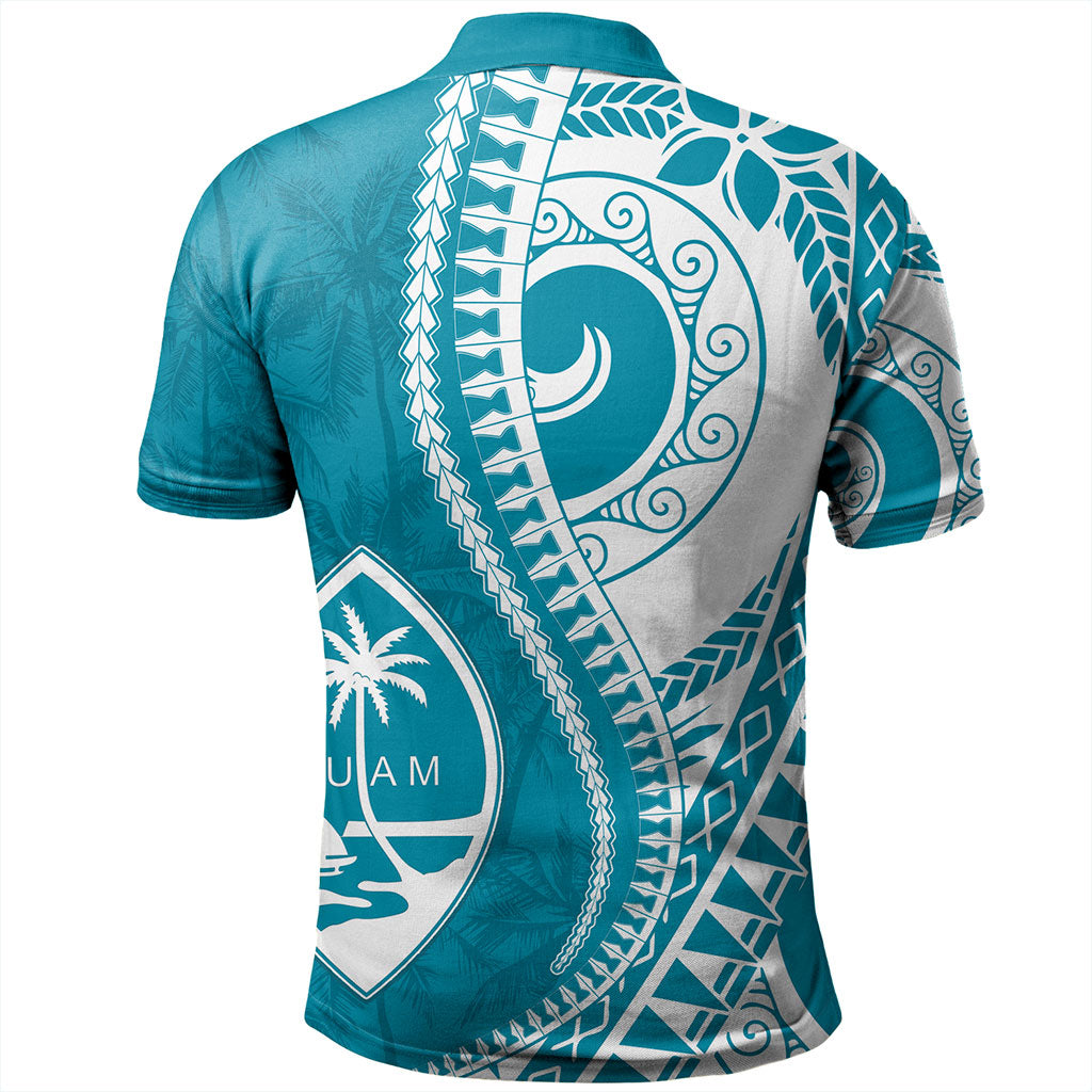 Guam Polo Shirt Seat Tribal Island Coconut Tree Design
