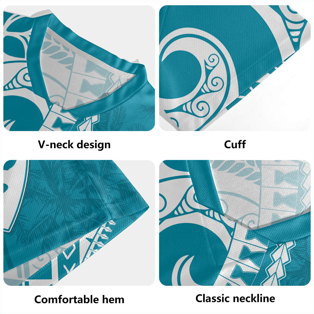 Guam Rugby Jersey Seat Tribal Island Coconut Tree Design