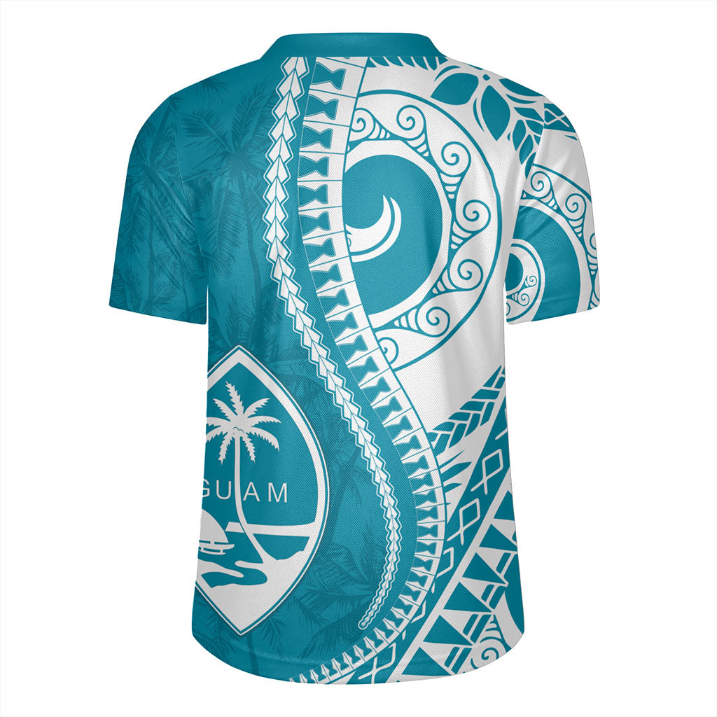 Guam Rugby Jersey Seat Tribal Island Coconut Tree Design