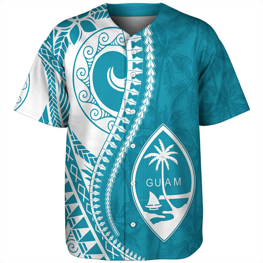 Guam Baseball Shirt Seat Tribal Island Coconut Tree Design