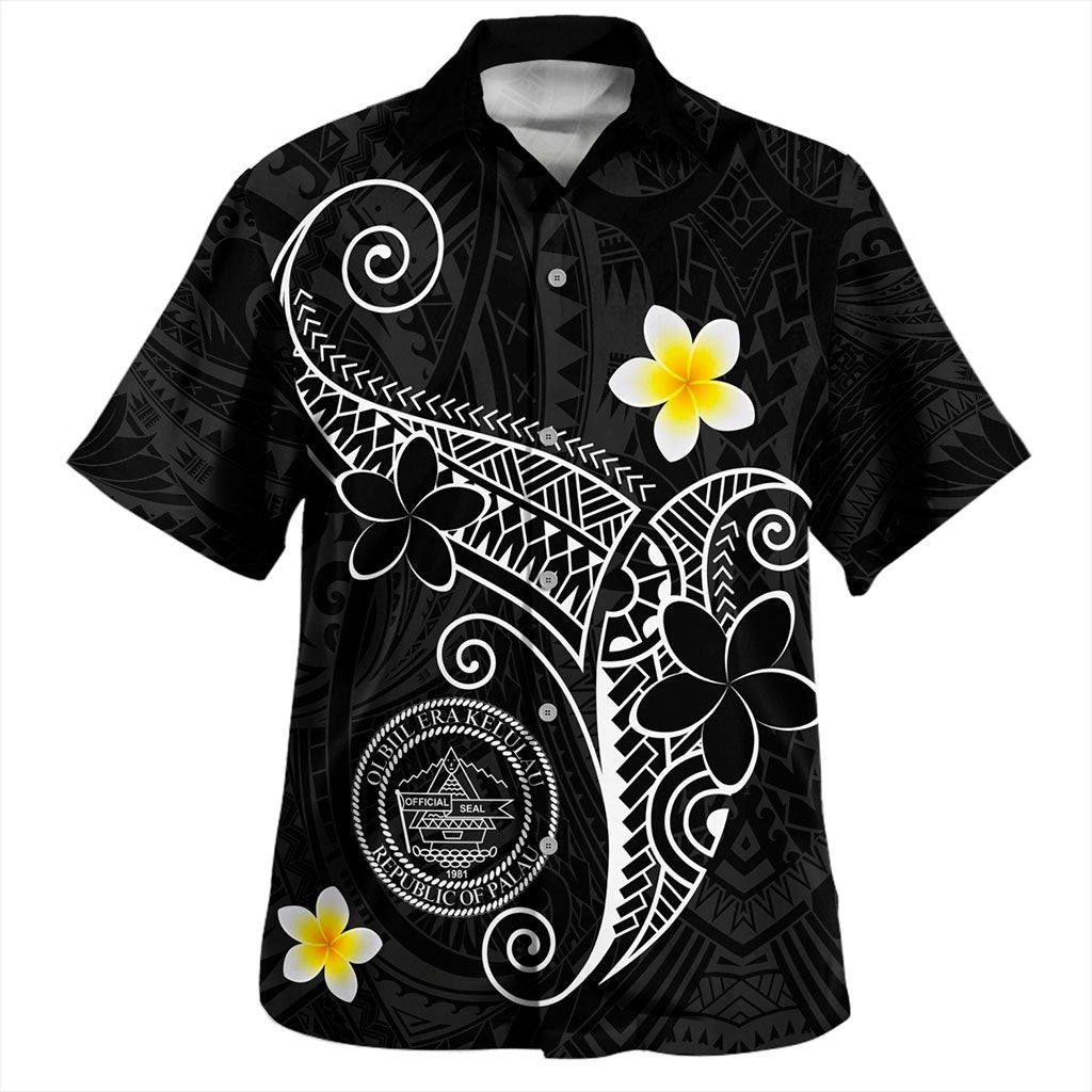 Palau Hawaiian Shirt Polynesia Floral Tribal