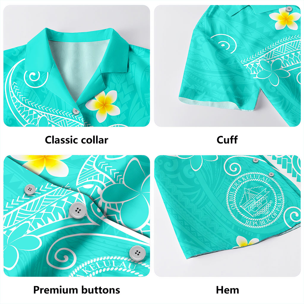 Palau Hawaiian Shirt Polynesia Floral Tribal Ver.1