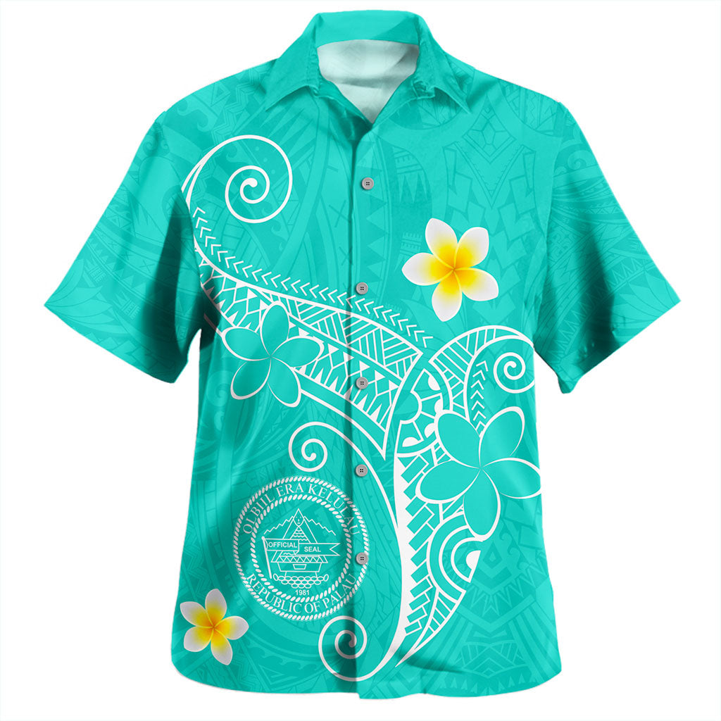Palau Hawaiian Shirt Polynesia Floral Tribal Ver.1