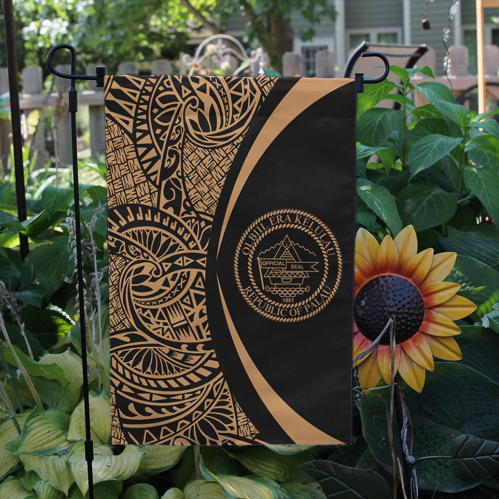 Palau Garden Flag Lauhala Circle Gold