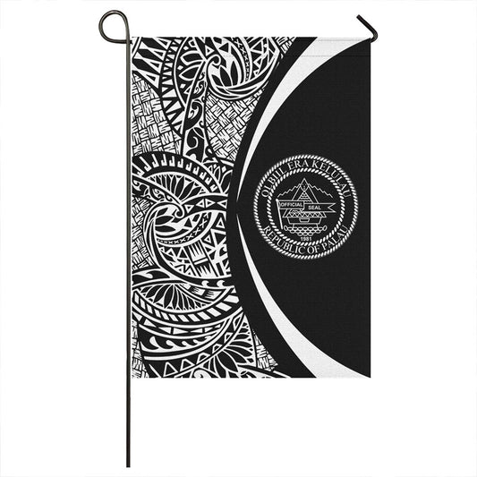 Palau Garden Flag Lauhala Circle White