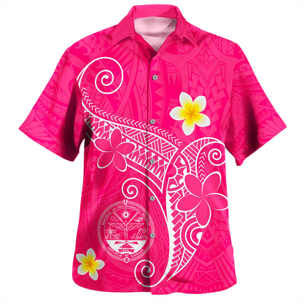 Marshall Islands Hawaiian Shirt Polynesia Floral Tribal Ver.1