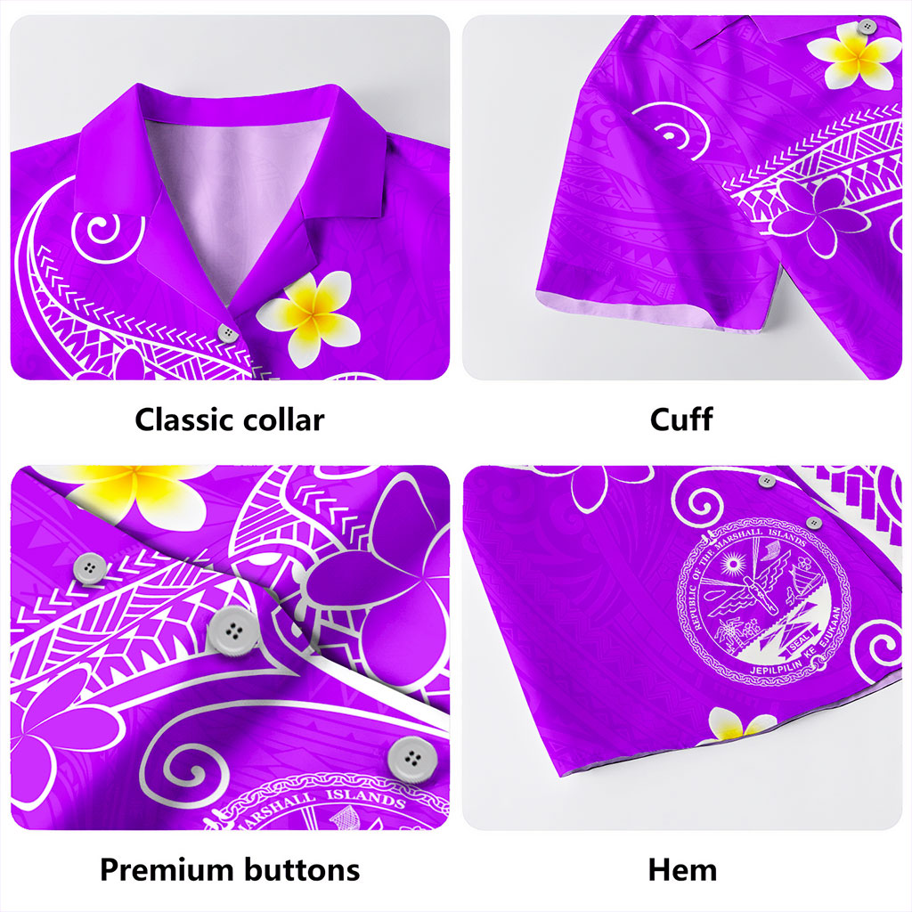 Marshall Islands Hawaiian Shirt Polynesia Floral Tribal Ver.1