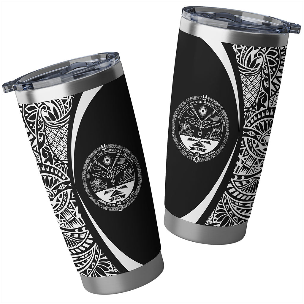 Marshall Islands Tumbler Lauhala Circle Style White
