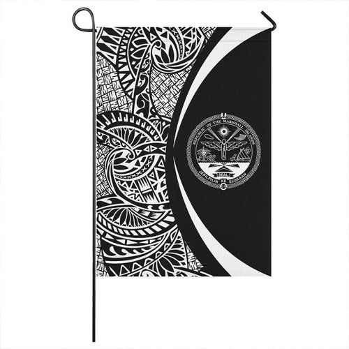 Marshall Islands Garden Flag Lauhala Circle White