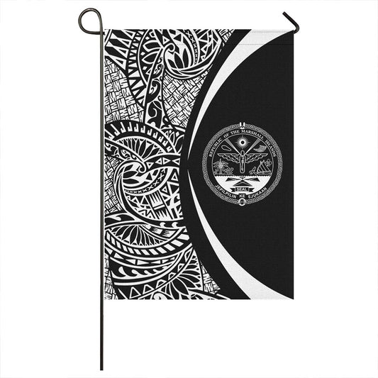 Marshall Islands Garden Flag Lauhala Circle White