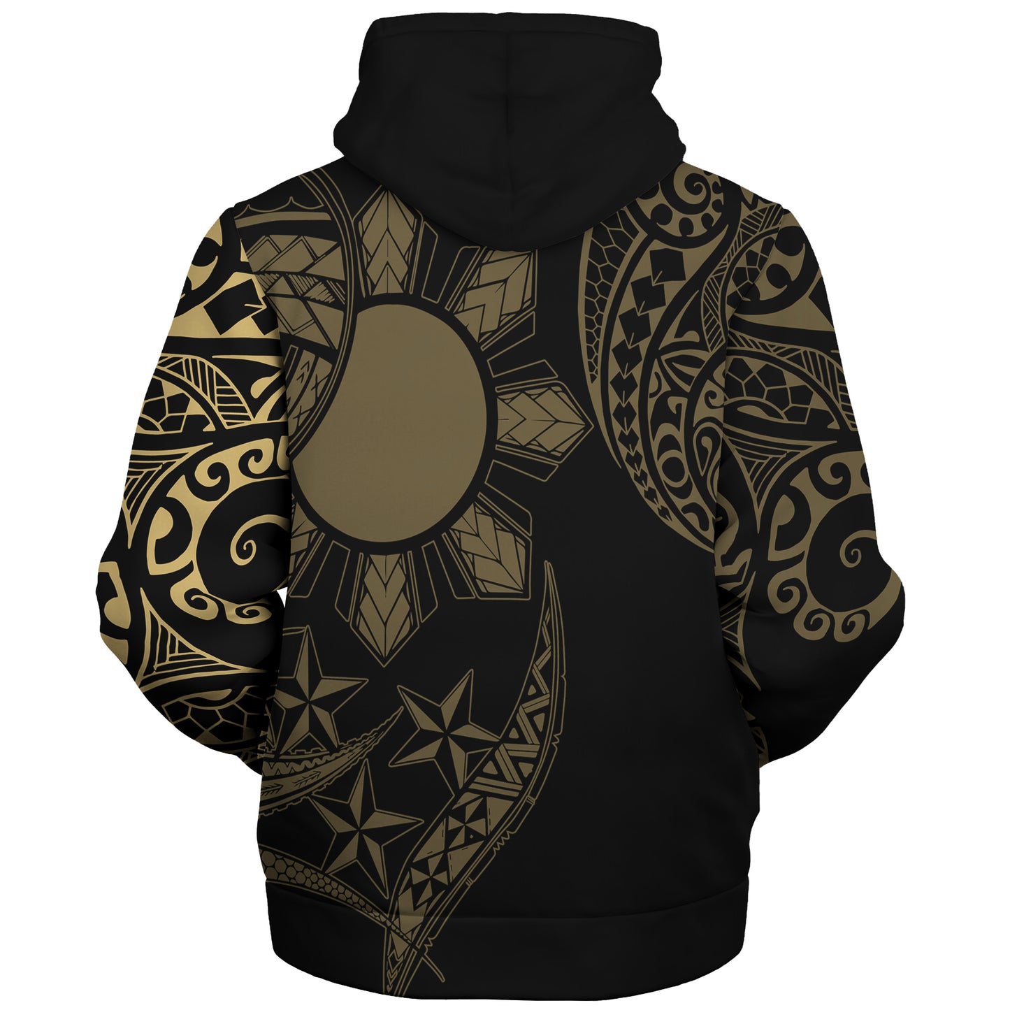 Philippines Sherpa Hoodie Tribal Sun In My Heart Gold