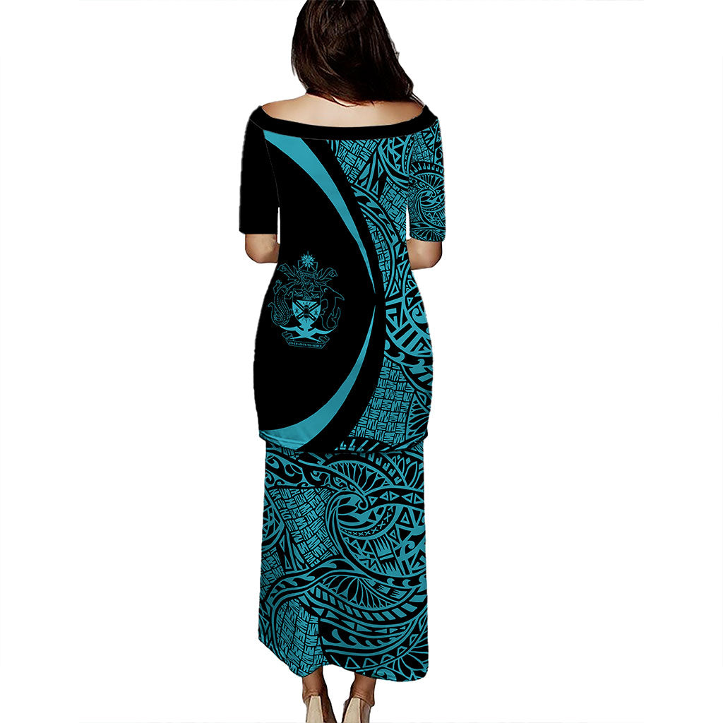 Solomon Islands Puletasi Coat Of Arms Lauhala Circle Style