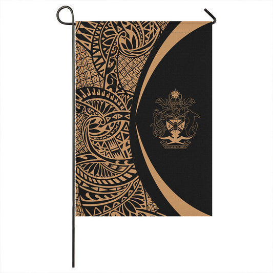 Solomon Islands Garden Flag Lauhala Circle Gold