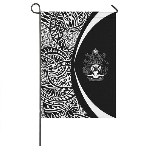 Solomon Islands Garden Flag Lauhala Circle White