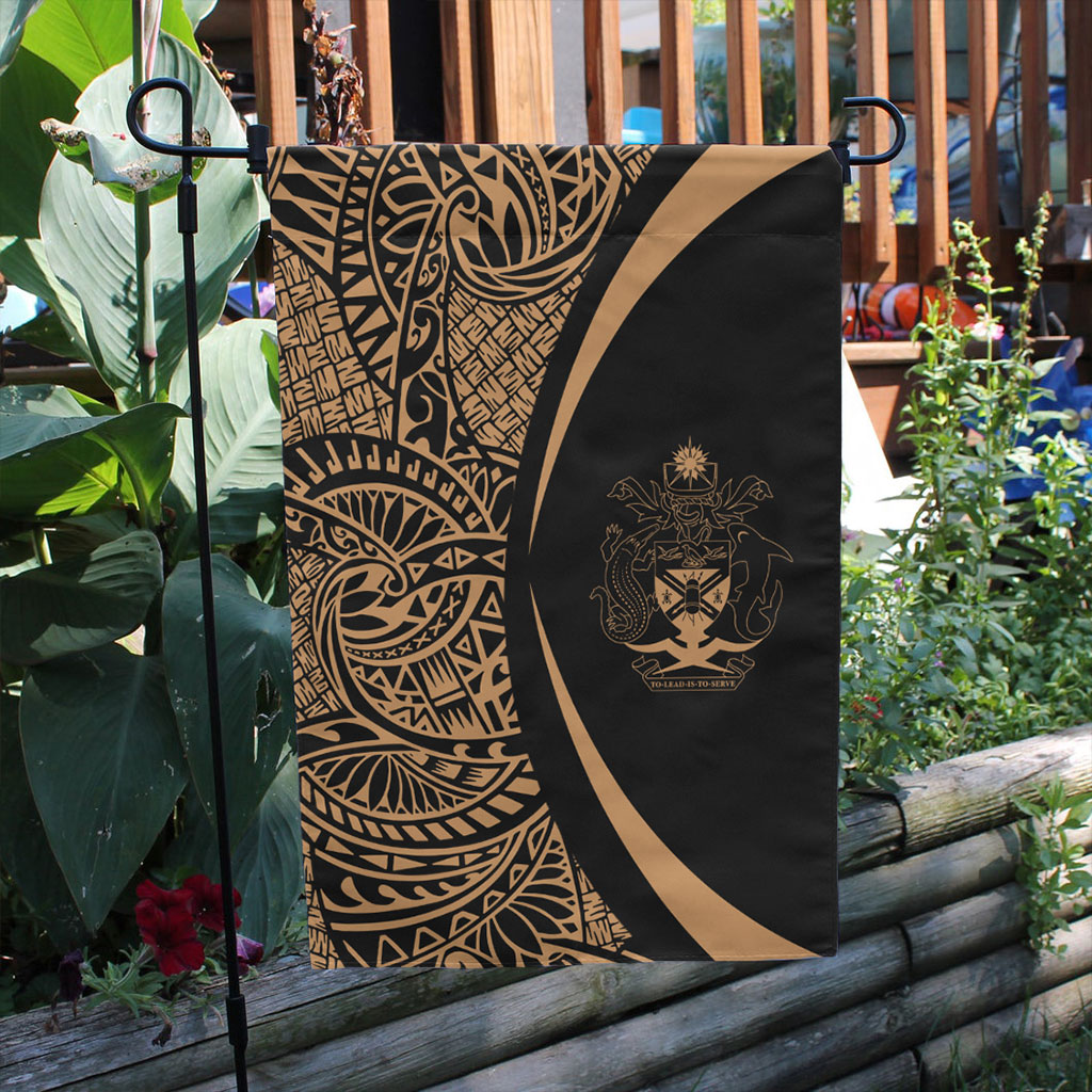 Solomon Islands Garden Flag Lauhala Circle Gold
