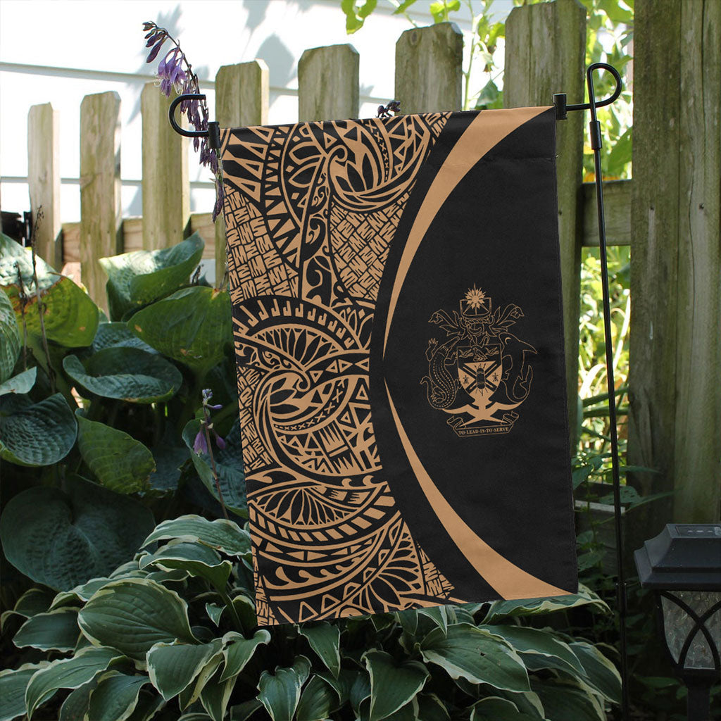 Solomon Islands Garden Flag Lauhala Circle Gold