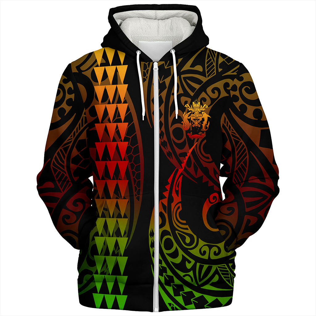 Solomon Islands Sherpa Hoodie Kakau Style