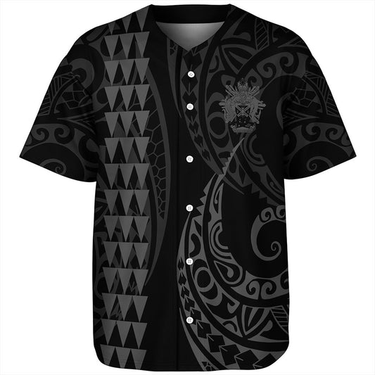 Solomon Islands Baseball Shirt Kakau Style