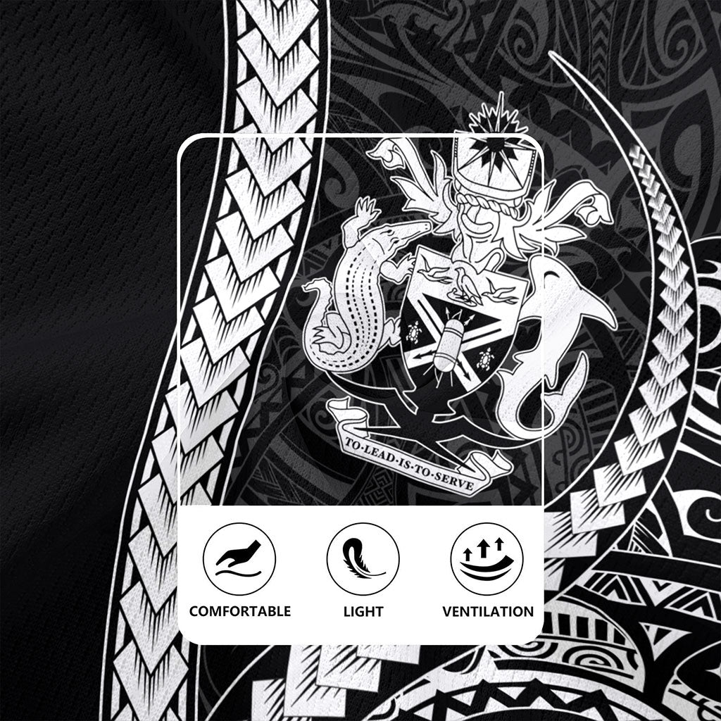 Solomon Islands Rugby Jersey Tribal Melanesian Coat Of Arms