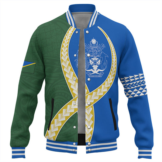 Solomon Islands Baseball Jacket Tribal Polynesian In My Heart