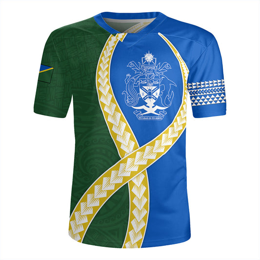 Solomon Islands Rugby Jersey Tribal Polynesian In My Heart