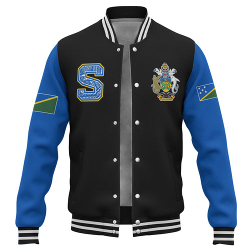 Solomon Islands Baseball Jacket Letters Style