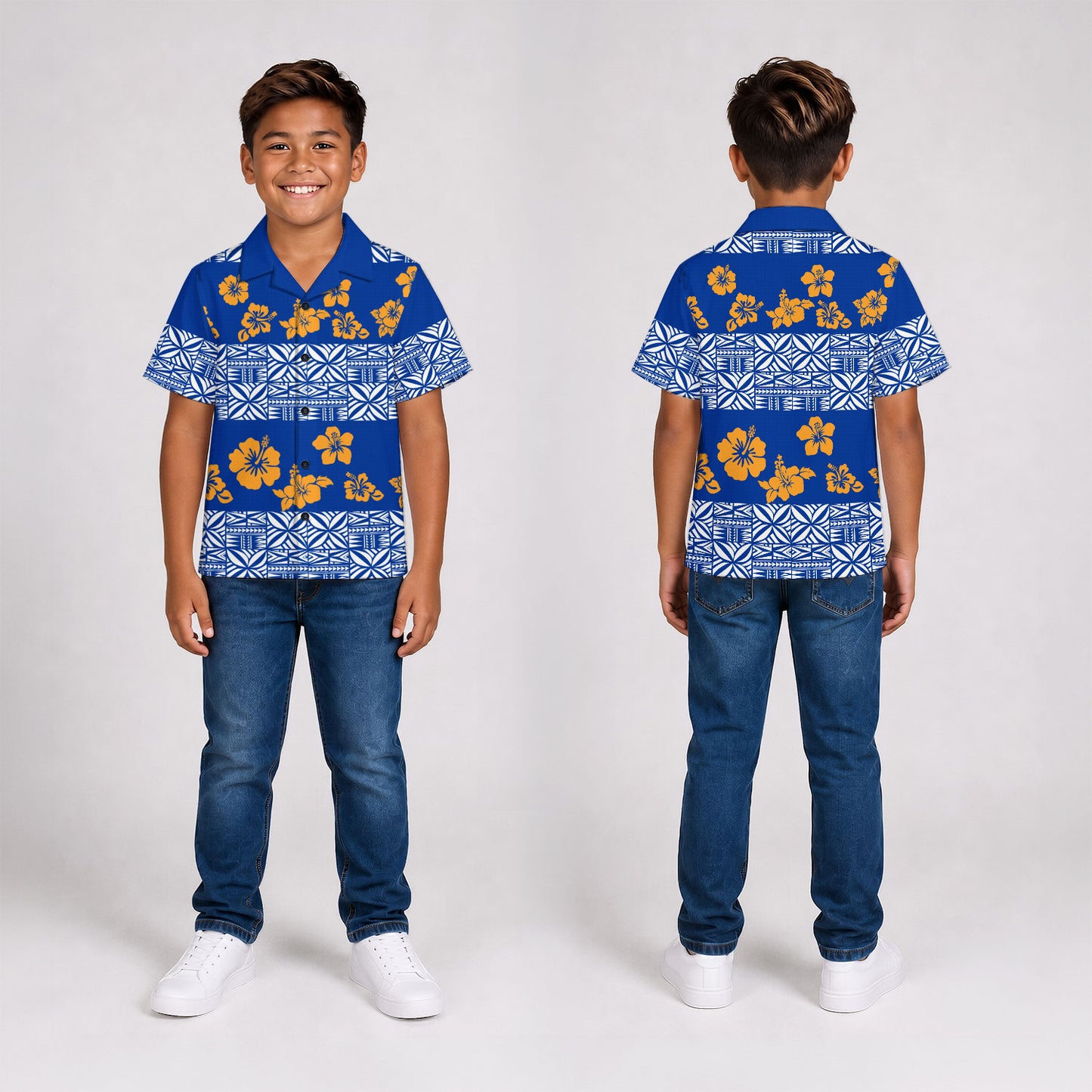 Samoa Combo Family Samoa Tapa Flower Print