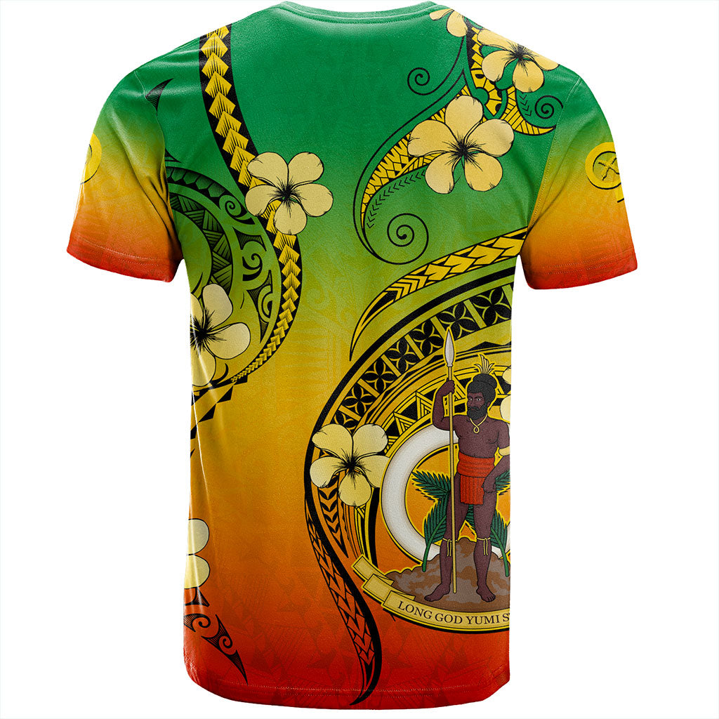 Vanuatu T-Shirt Melanesian Style Plumeria Flower